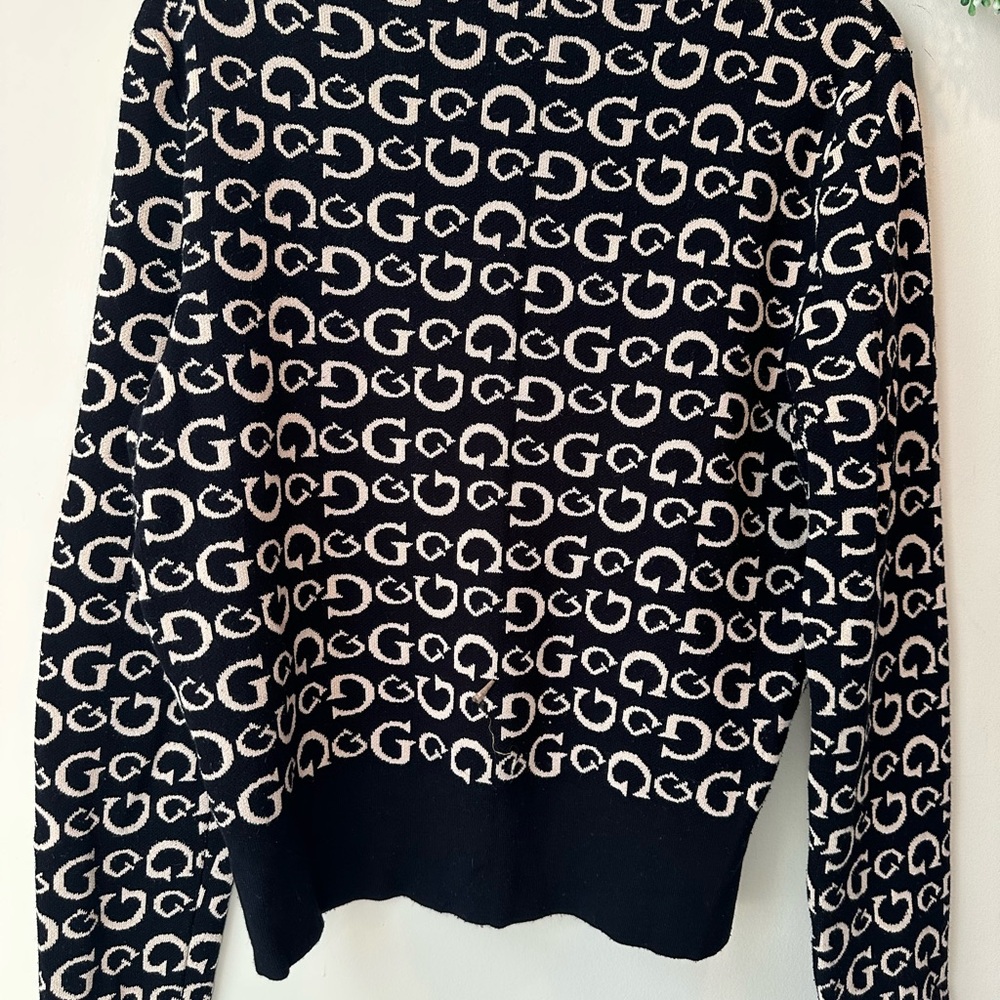 Guess Black and Cream Logo Sweater - Picture 9 of 11